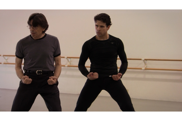 Edward Villella coaching Carlos Guerra, Principal Dancer of Miami City Ballet (2011). As seen in In Balanchine's Classroom. A film by Connie Hochman. A Zeitgeist Films release in association with Kino Lorber.