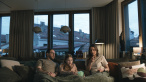 A scene from HOW TO DIVORCE DURING THE WAR, a film by Andrius Blaževičius. A Zeitgeist Films release in association with Kino Lorber.