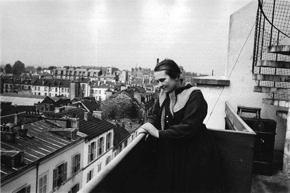 Adrienne Monnier photographed by Gisele Freund. As seen in Paris Was a Woman. A film by Greta Schiller. A Zeitgeist Films release.