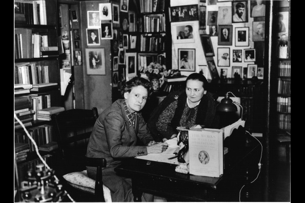 Sylvia Beach and Adrienne Monnier photographed by Gisele Freund. As seen in Paris Was a Woman. A film by Greta Schiller. A Zeitgeist Films release.