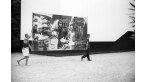 Transporting Robert Rauschenberg’s Express at the XXXII International Biennale of Art Exhibition, Venice, 1964, as seen in TAKING VENICE, a film by Amei Wallach. A Zeitgeist Films release in association with Kino Lorber. Photo Ugo Mulas.