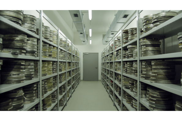 A nitrate film vault in the Federal Film Archive in Hoppegarten, Germany. As seen in Forbidden Films, a film by Felix Moeller.