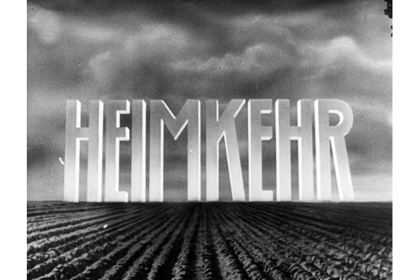 The title card from the 1941 Nazi propaganda film "Homecoming" by Gustav Ucicky. As seen in Forbidden Films, a film by Felix Moeller.