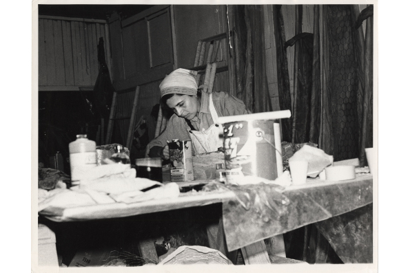 Ida Applebroog in her studio in the 1970s. Call Her Applebroog. A film by Beth B. A Zeitgeist Films release. Photo: Gideon Horowitz.