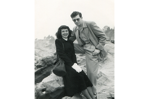 Lillian and Harold Michelson in Los Angeles in December 1947 in Daniel Raim’s HAROLD AND LILLIAN: A HOLLYWOOD LOVE STORY. A Zeitgeist Films release. Photo: Adama Films / Zeitgeist Films. For hi-res version click on photo then click on Download link.