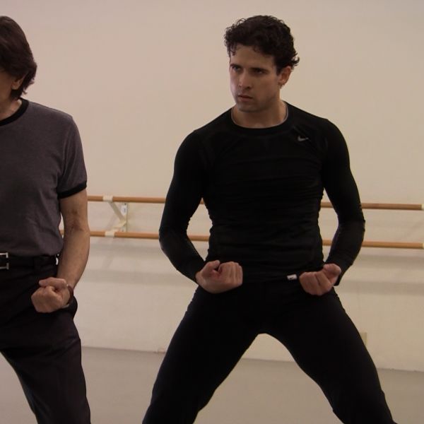 Edward Villella coaching Carlos Guerra, Principal Dancer of Miami City Ballet (2011). As seen in In Balanchine's Classroom. A film by Connie Hochman. A Zeitgeist Films release in association with Kino Lorber.