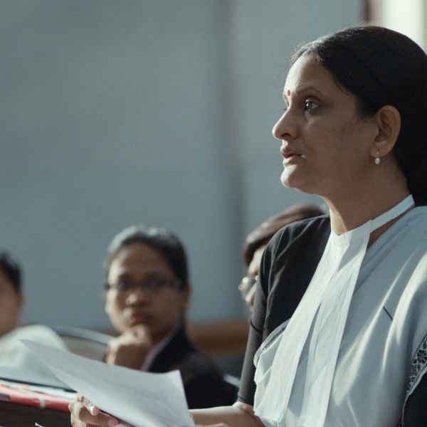 Geetanjali Kulkarni as Public Prosecutor Nutan in COURT. A film by Chaitanya Tamhane. A Zeitgeist Films release.